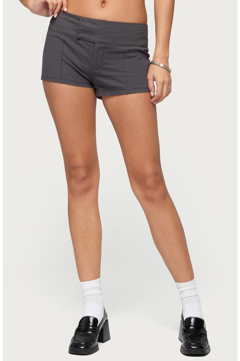 Brylee Low Rise Shorts, Main, color, DARK-GRAY