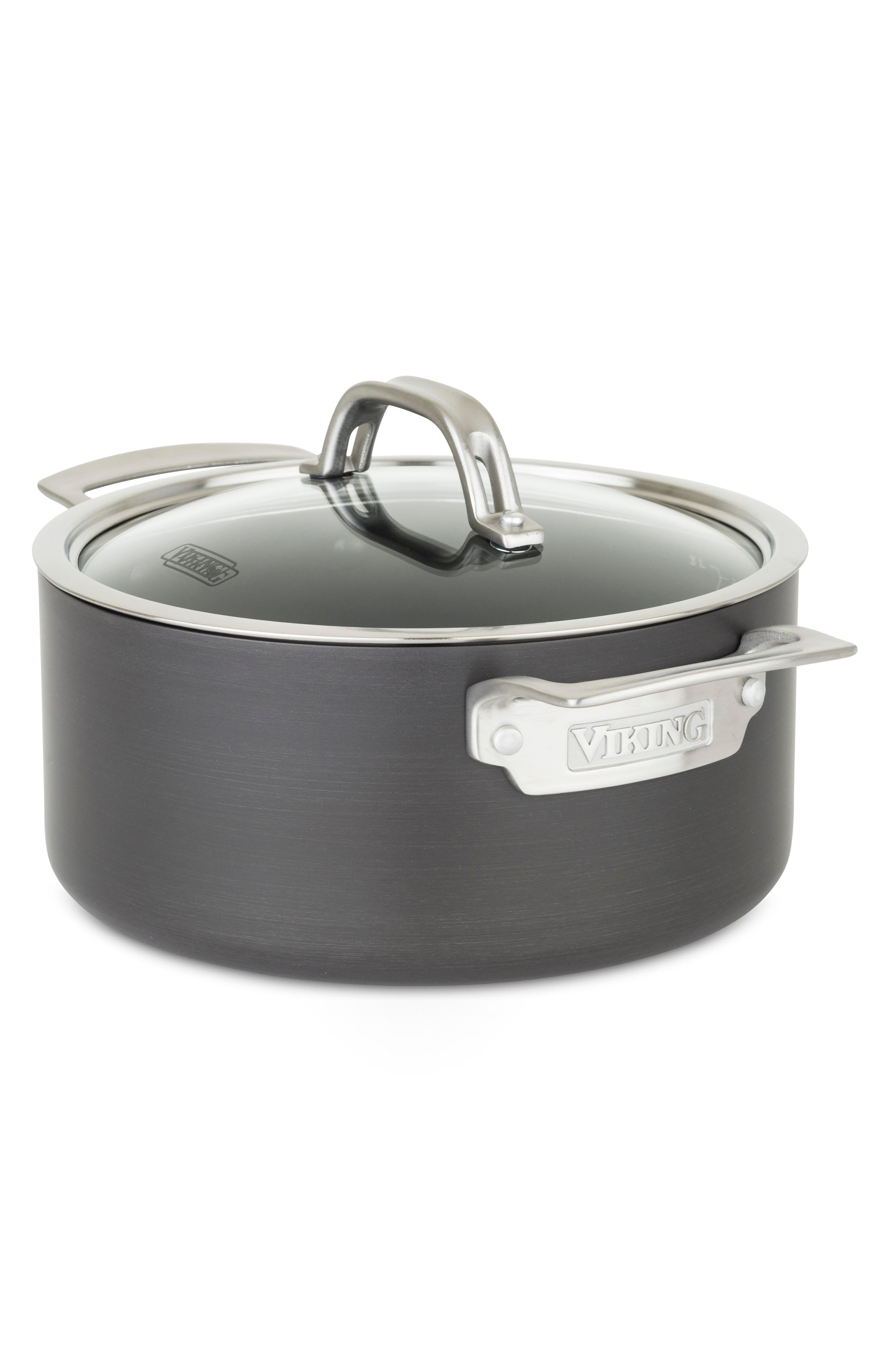 Viking 4-Quart Hard Anodized Nonstick Soup Pot with Lid