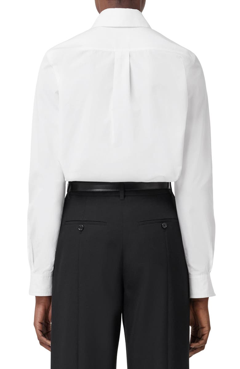Burberry Anette TB Embroidered Cotton Button-Down Shirt, Alternate, color,