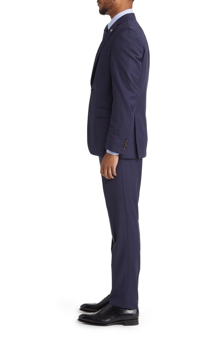 Esprit Navy Slub Wool Suit, Alternate, color, NAVY