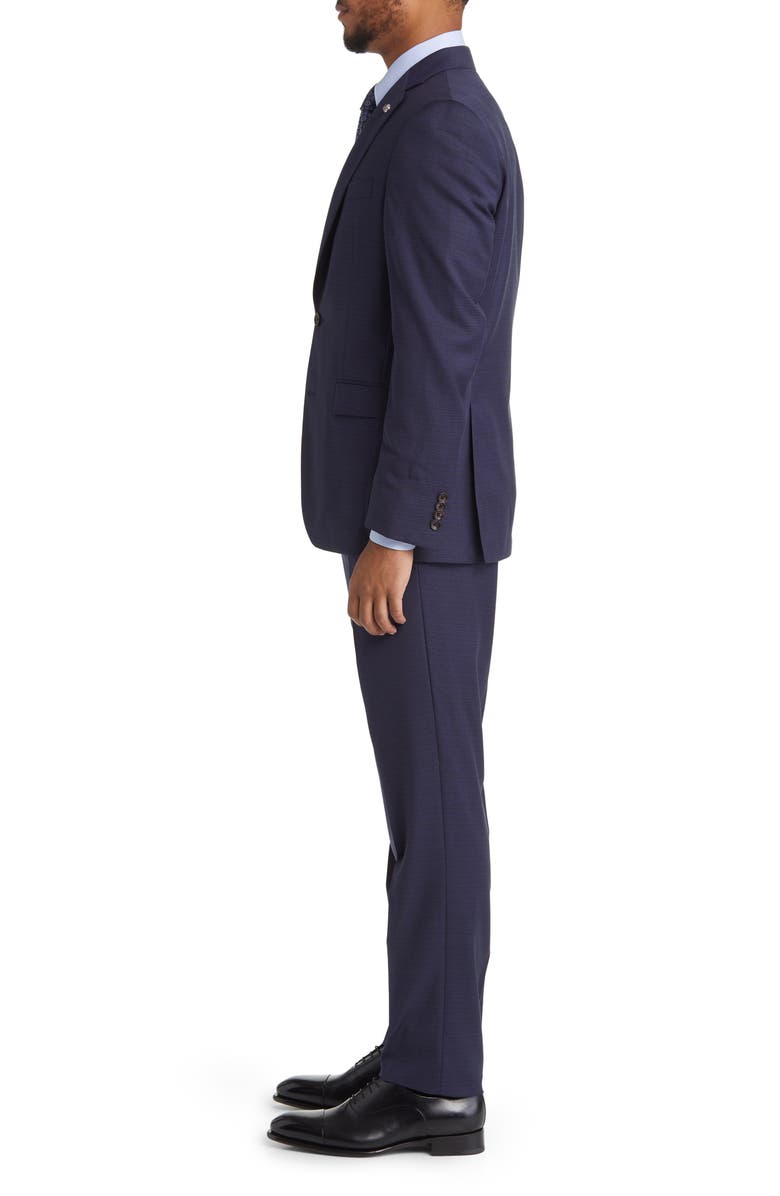 Jack Victor Esprit Navy Slub Wool Suit, Alternate, color, Navy