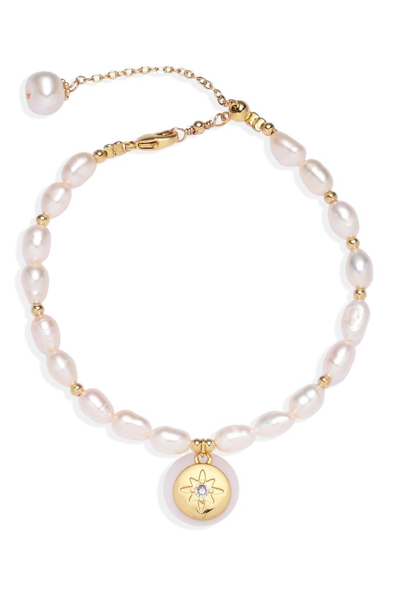 Corsica Freshwater Pearl Bracelet, Main, color, GOLD