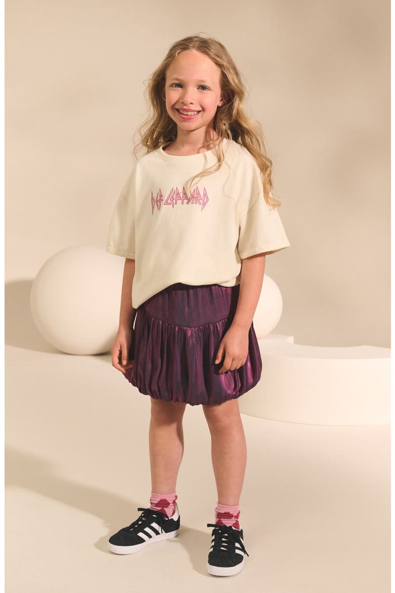 Kids' Metallic Bubble Skirt, Alternate, color, PURPLE