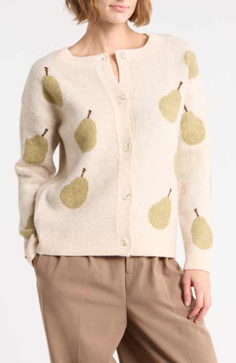 Pear Jacquard Cardigan