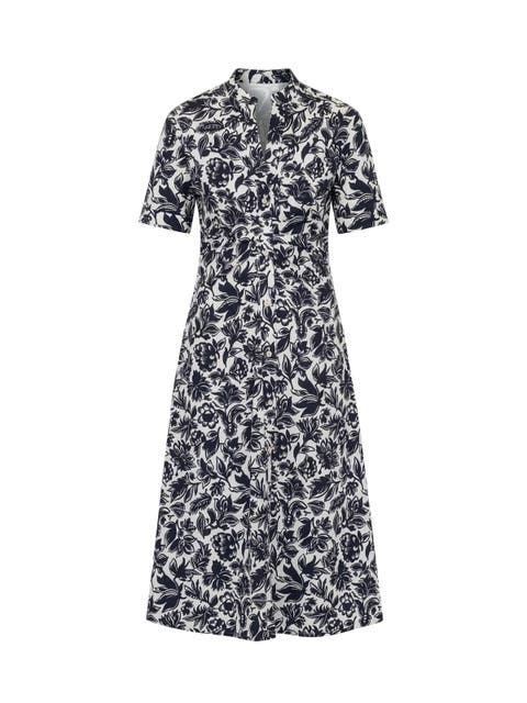 Noor Short sleeve shirtdress Flora