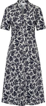 Callas Milano Noor Short sleeve shirtdress Flora