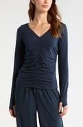 Zella Ruched Long Sleeve T-Shirt