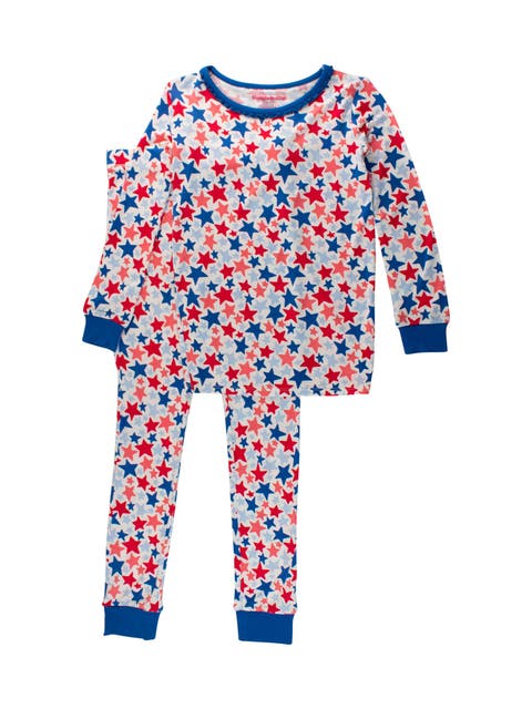 SoftSnooze Girls Ruffle Long Sleeve Pajama Set
