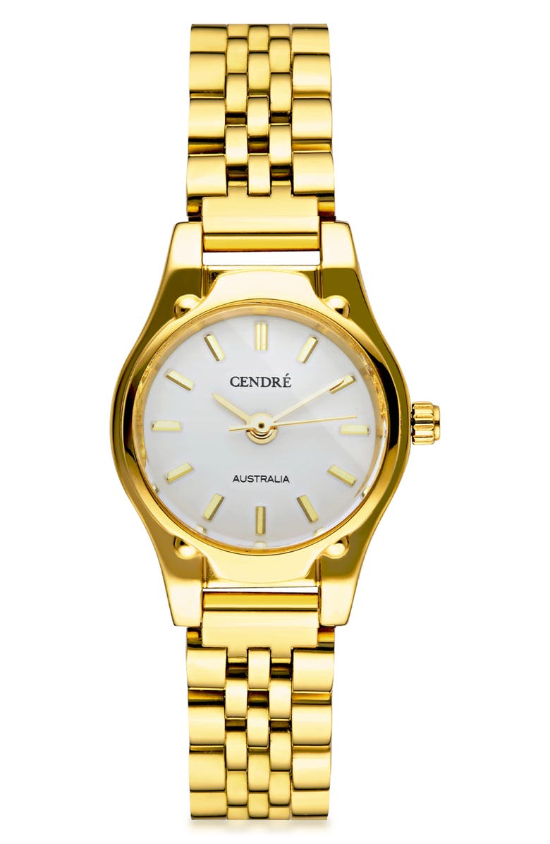 CENDRE Isobel Bracelet Watch, 20mm, Main, color, White/ 18K Gold