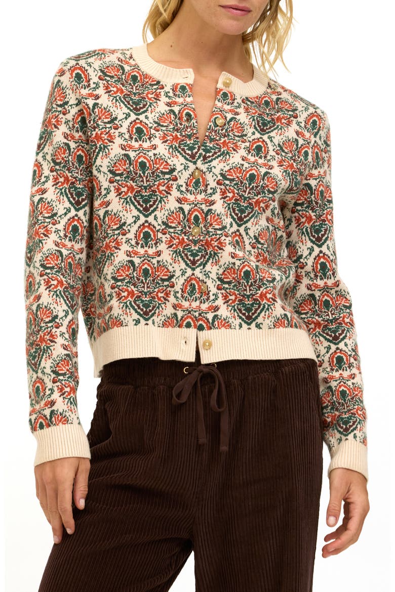 Effie Baroque Cardigan, Main, color, TAPIOCA / PICANTE
