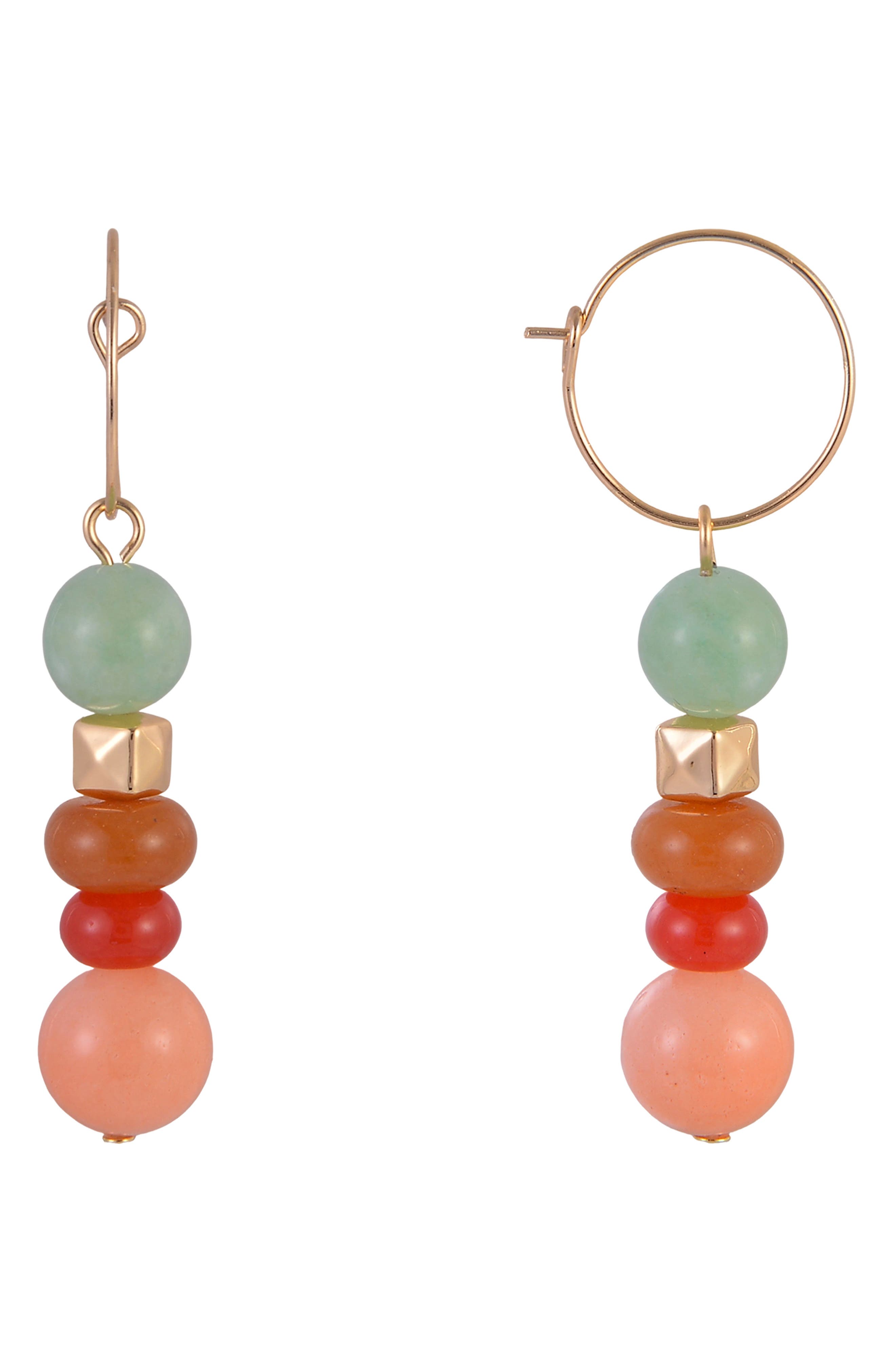 Rachel Roy Aventurine Linear Drop Earrings