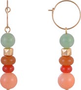 Rachel Roy Aventurine Linear Drop Earrings