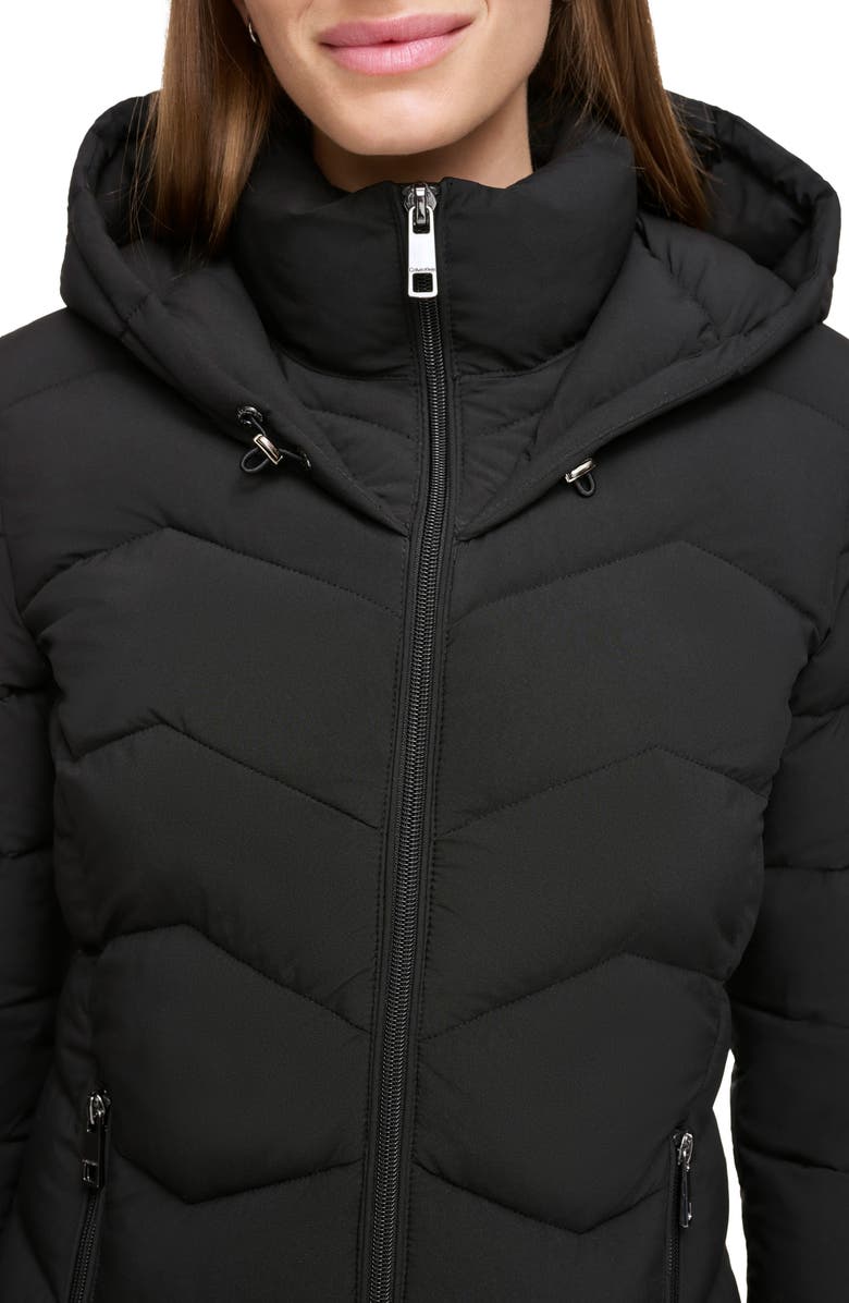 Calvin Klein Packable Chevron Quilt Puffer Jacket, Alternate, color,