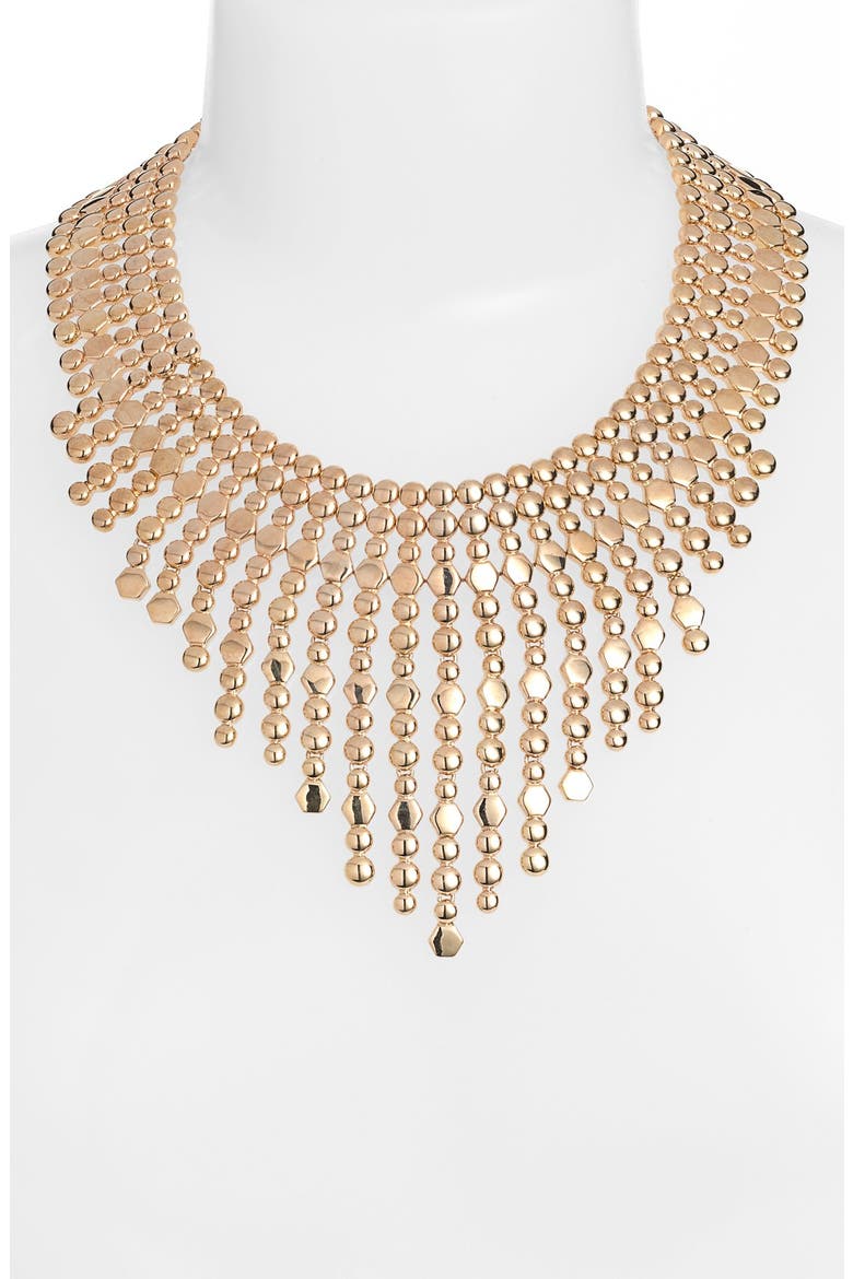 Bib Statement Necklace, Alternate, color, GOLD