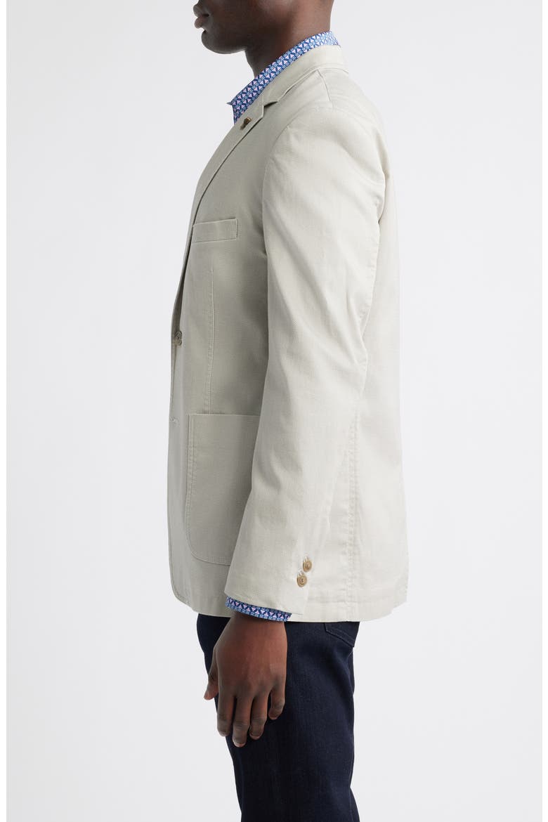 Washed Cotton Stretch Dobby Sport Coat, Alternate, color, STONE