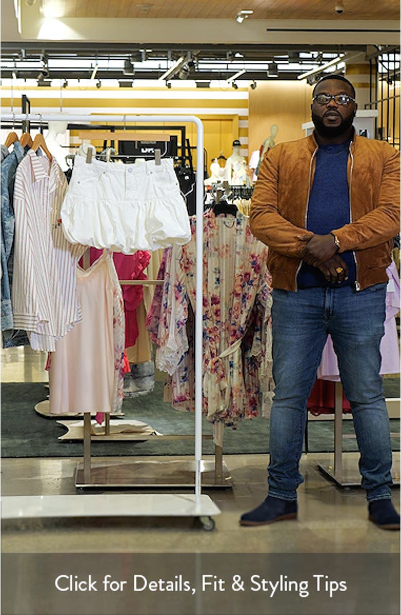 Bubble Hem Denim Miniskirt, sales video thumbnail