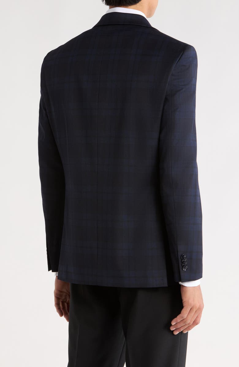 Tommy Hilfiger Plaid Two-Button Sport Coatoat, Alternate, color, Navy