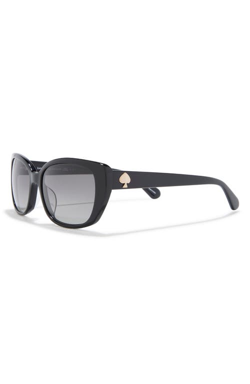 Kate Spade New York Kenzie 53mm Polarized Cat Eye Sunglasses In Black