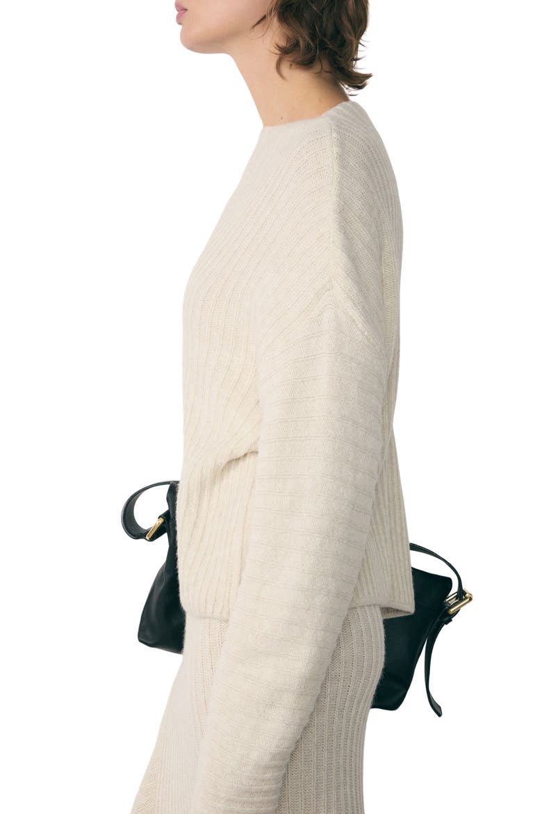 Oversize Rib Sweater, Alternate, color, ECRU