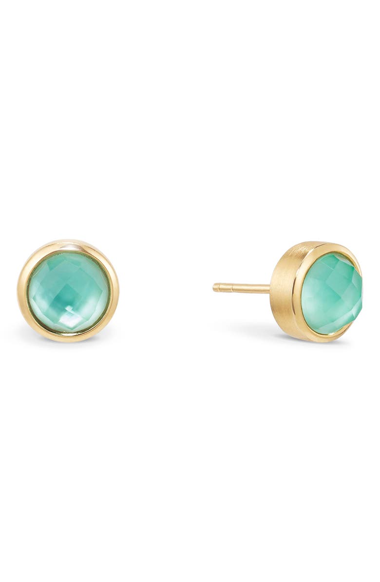 Dean Davidson Signature Midi Stud Earrings, Main, color, Banyan Green
