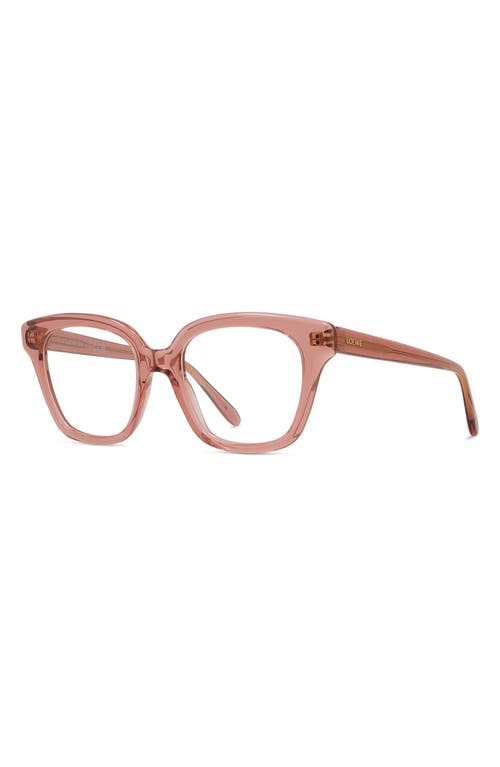 Loewe Slim 51mm Geometric Optical Glasses In Shiny Pink