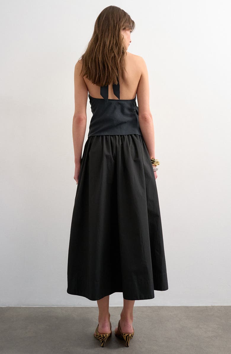 Topshop Saloon Maxi Skirt, Alternate, color, Black