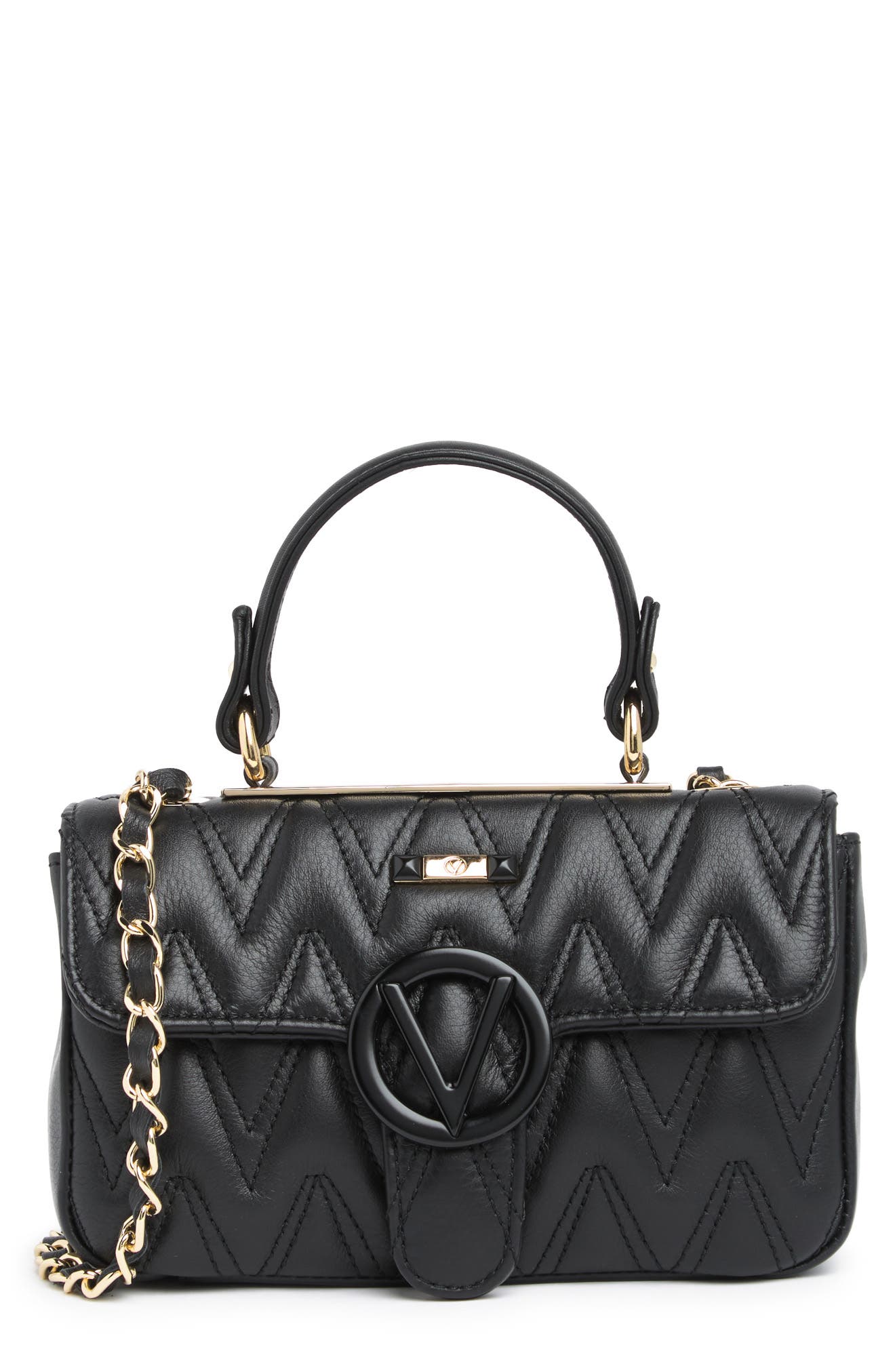 VALENTINO BY MARIO VALENTINO Poisson Plate Top Handle Crossbody Bag, Main, color, 