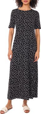 Vince Camuto Print Stretch Jersey Maxi Dress