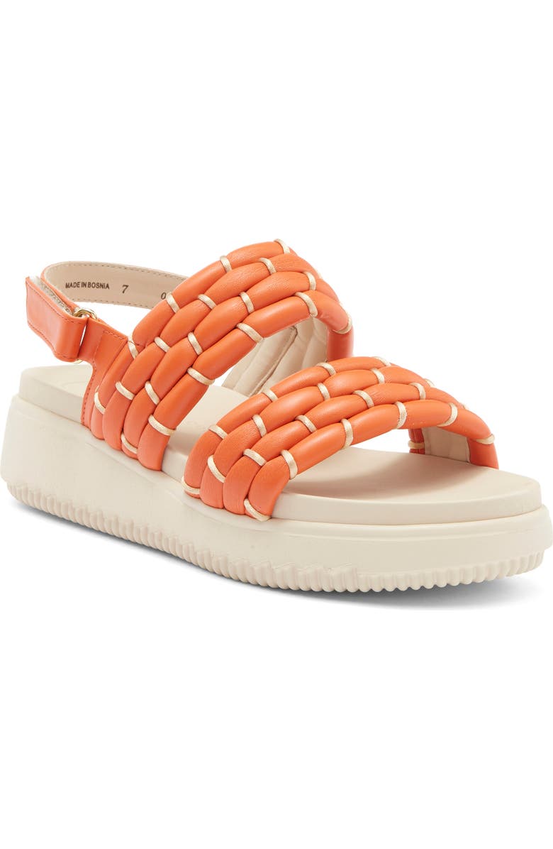 Paul Green Amara Platform Sandal, Main, color, Papaya Nappa Salvador Combo