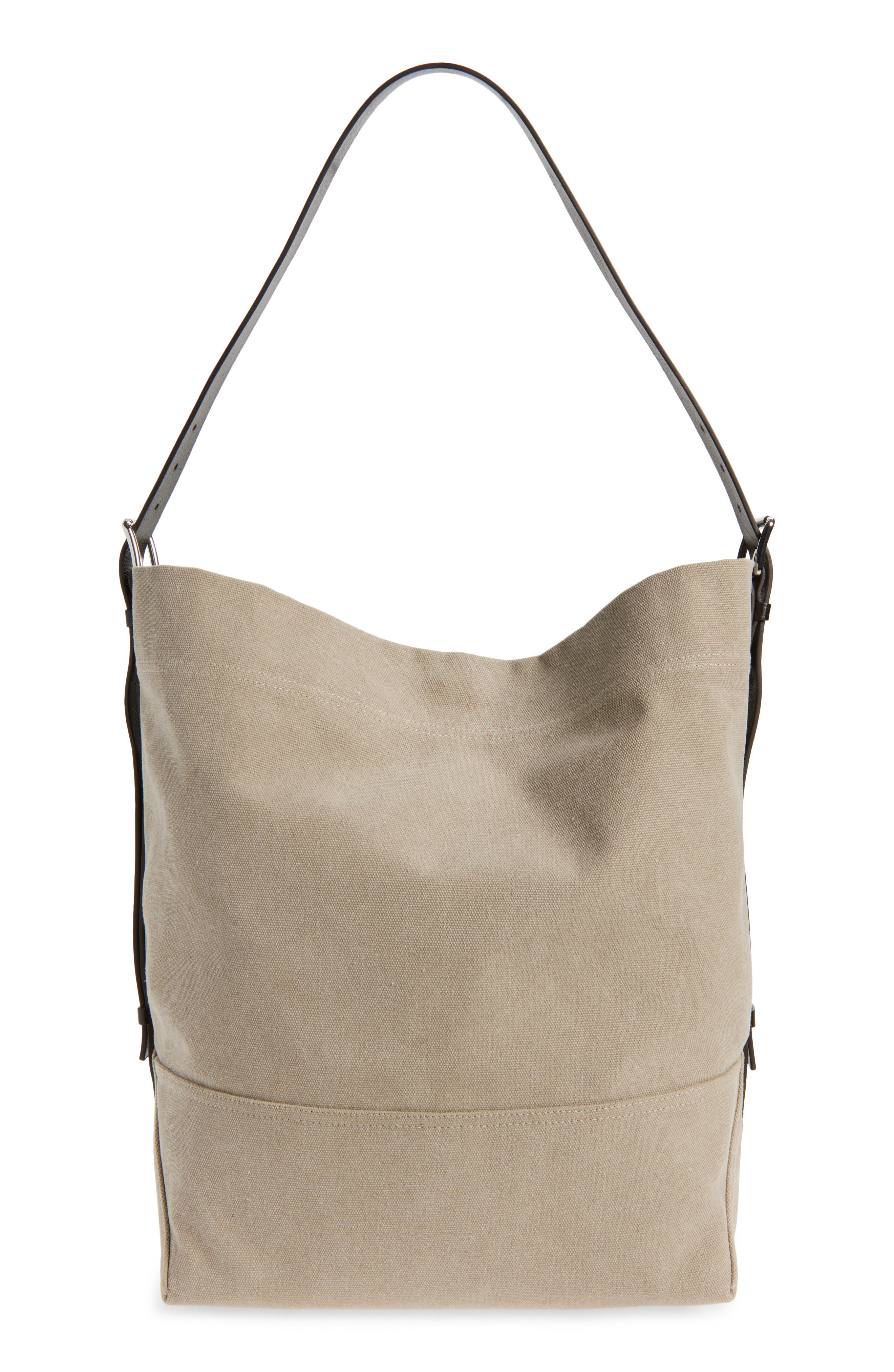 Lemaire Belted Canvas Tote, Main, color, Dark Linen