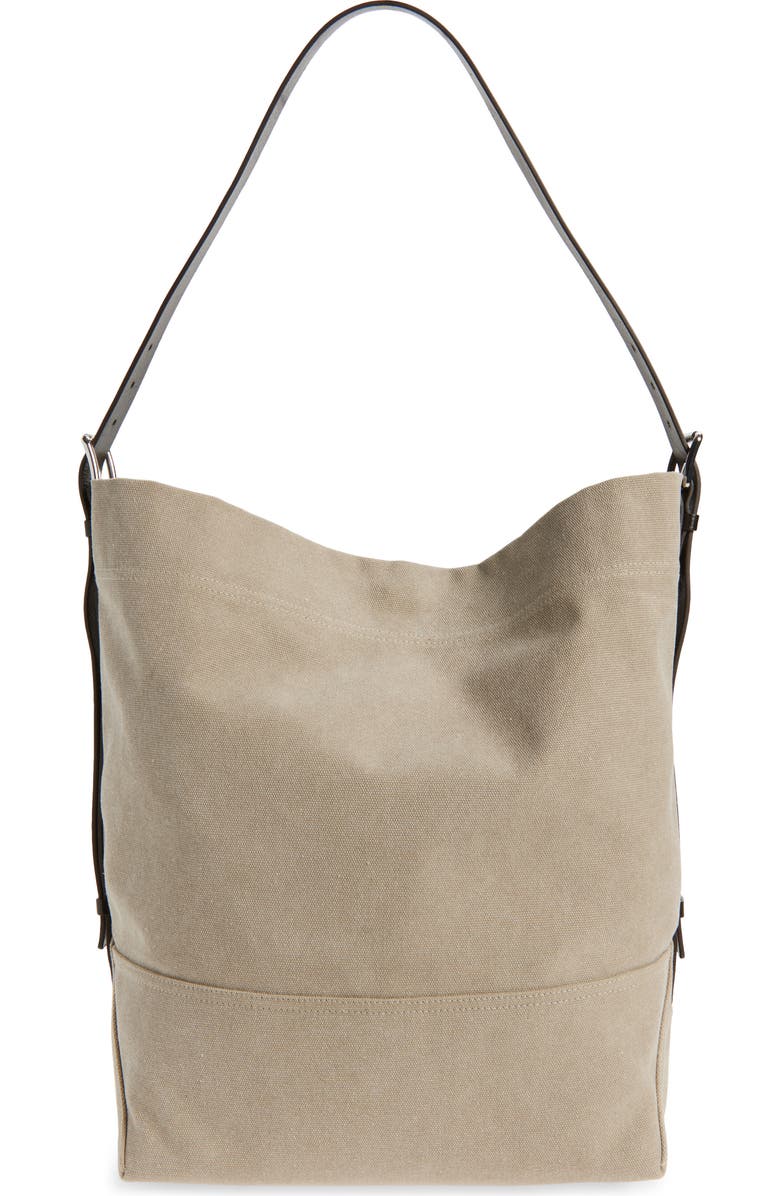 Lemaire Belted Canvas Tote, Main, color, Dark Linen