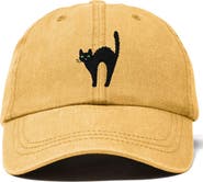 Dalix Black Cat Embroidered Casual Hat