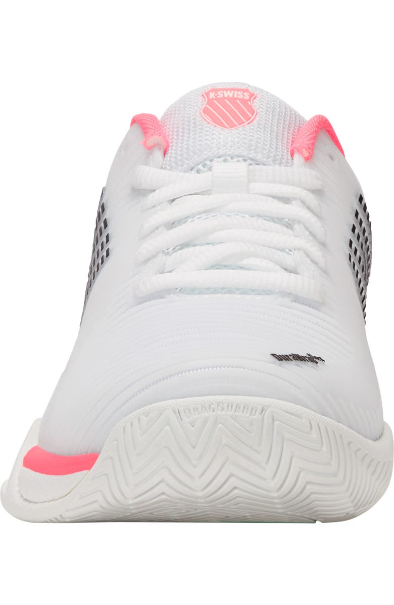 K-Swiss Hypercourt Express 2 Tennis Shoe, Alternate, color, White/ Neon Pastel Pink/ Black