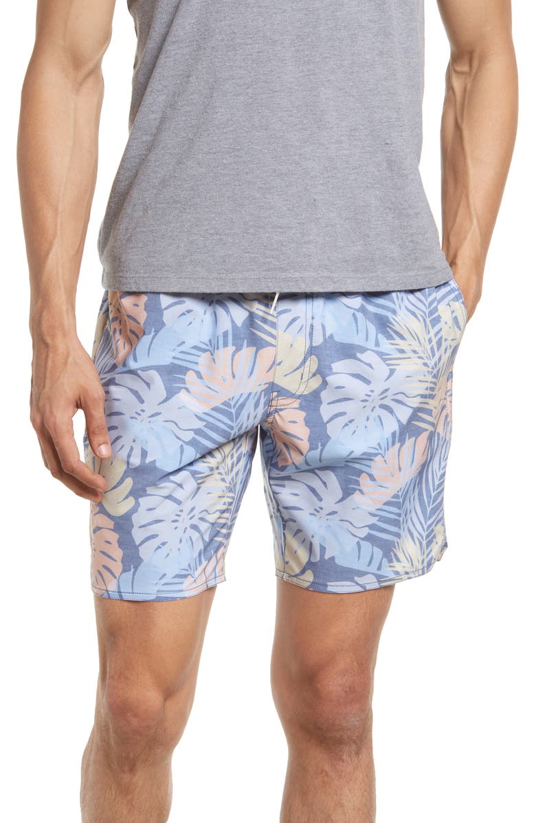 TravisMathew Pomp & Ceremony Swim Trunks, Main, color, Heather Insignia Blue
