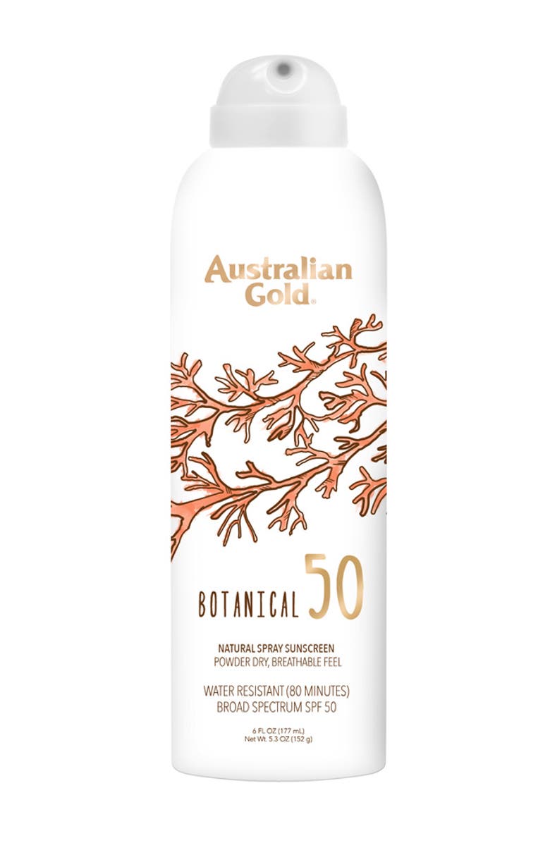 Australian Gold Botanical Sunscreen Natural Spray SPF 50, Main, color, 