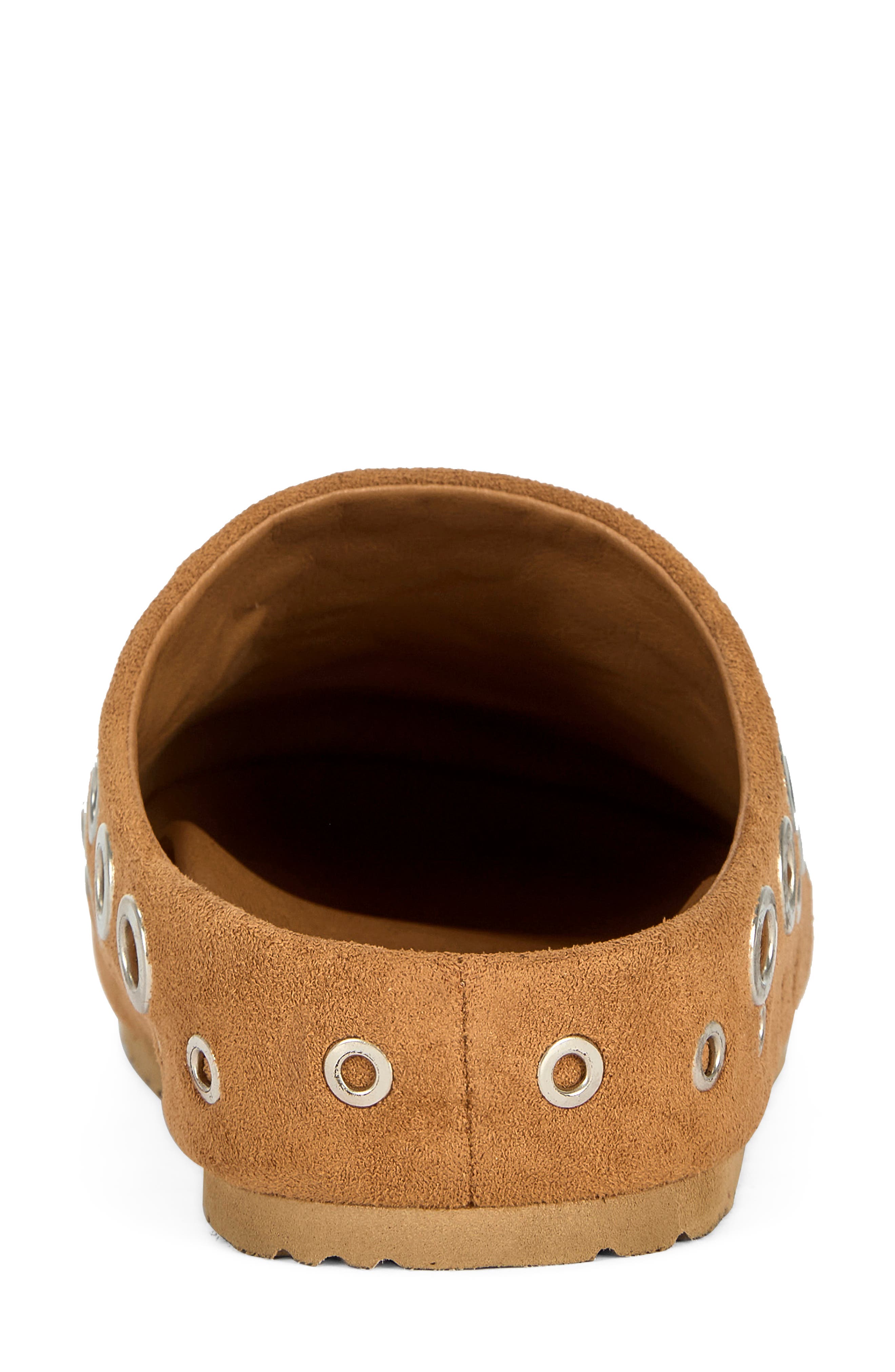 Marsha Grommet Faux Leather Flat Mule, Alternate, color, TAN