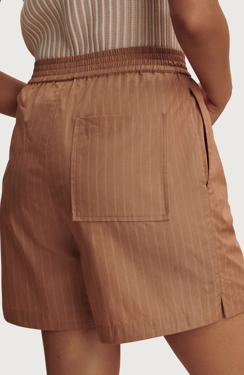 Varley Marius Stripe Shorts, Alternate, color, Camel Stripe