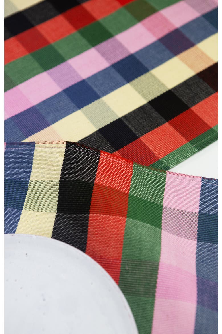 Marta Handwoven Cotton Plaid Placemats, Set of 4, Alternate, color, Multi