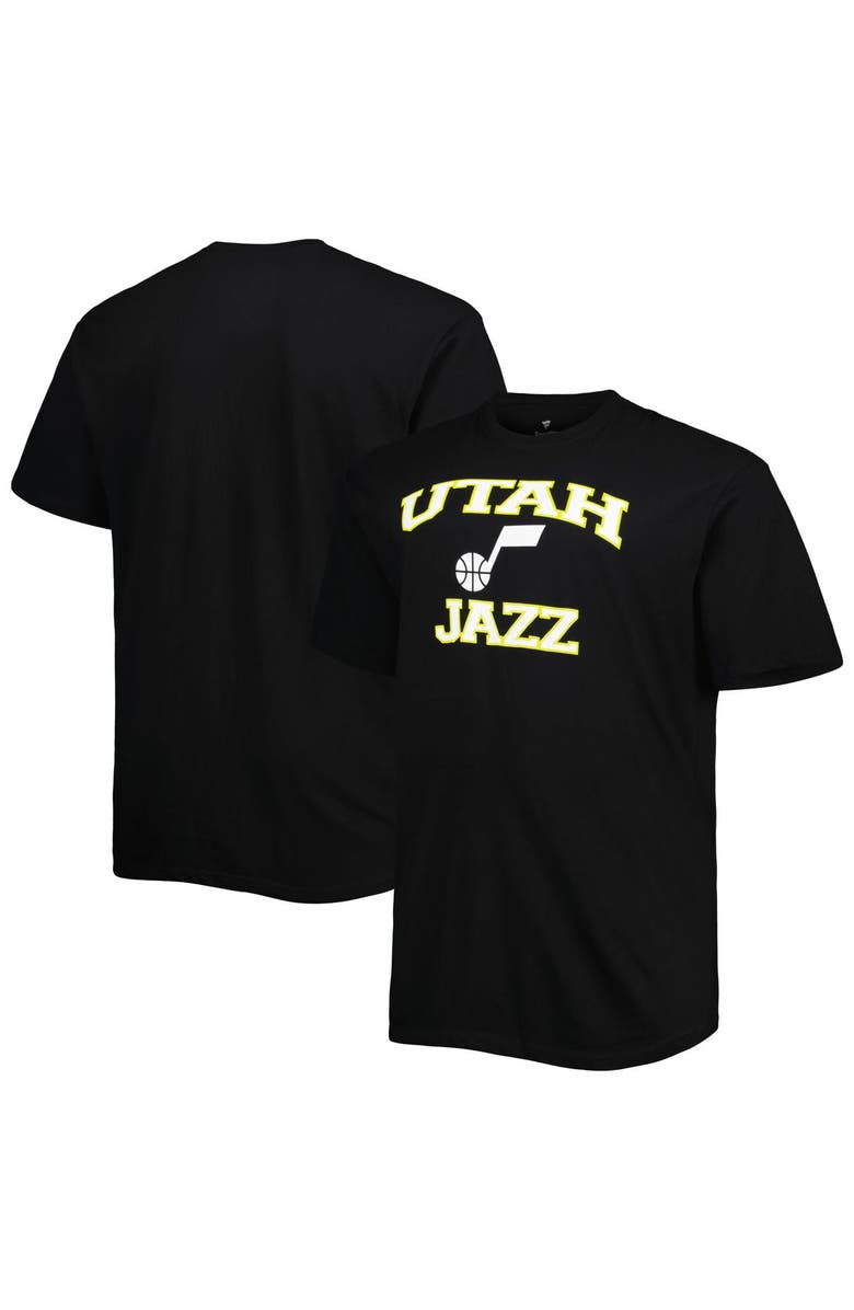 PROFILE Men's Black Utah Jazz Big & Tall Heart & Soul T-Shirt, Alternate, color, Black