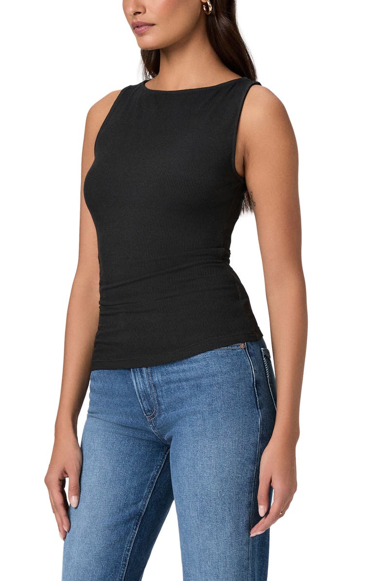 PAIGE Reggie Boat Neck Tank, Alternate, color, Black