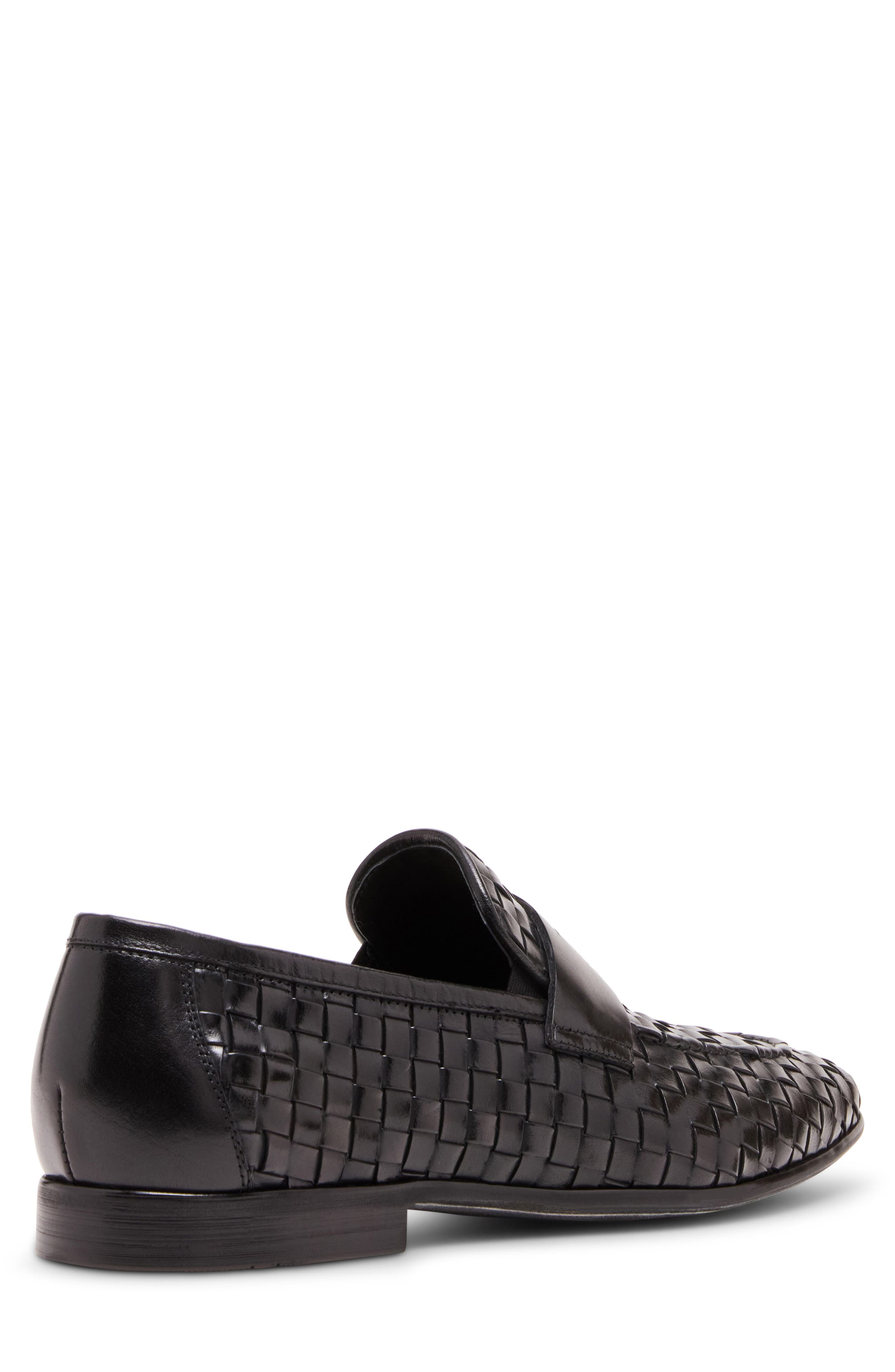 Steve Madden Playa Woven Penny Loafer, Alternate, color, Black