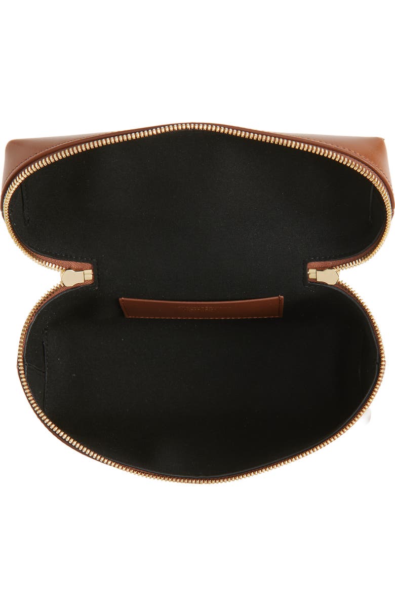 Victoria Beckham Vanity Case Leather Crossbody Bag, Alternate, color, Dark Tan