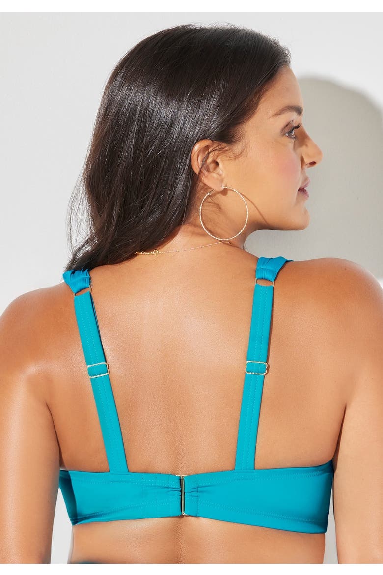 Bra Sized Drape Front Underwire Bikini Top, Alternate, color, Luxury