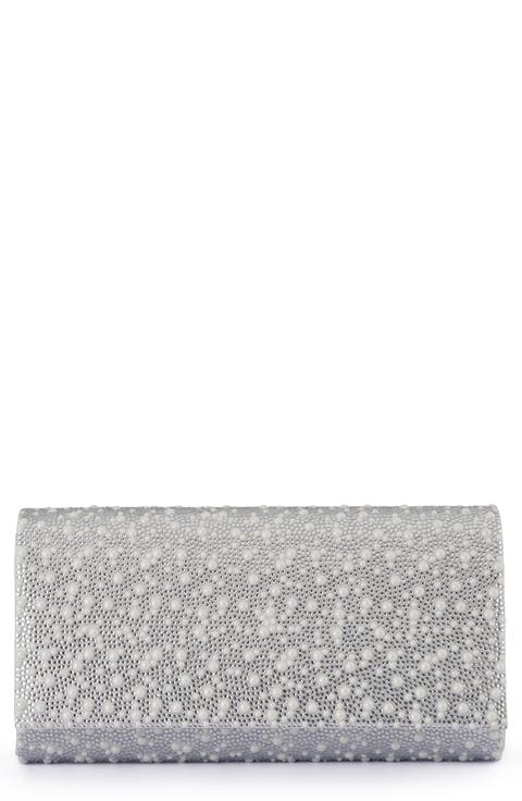 Dana Crystal & Faux Pearl Clutch