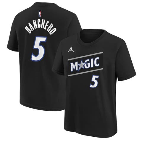 Youth Jordan Brand Paolo Banchero Black Orlando Magic Name 
Number T-Shirt - Statement Edition