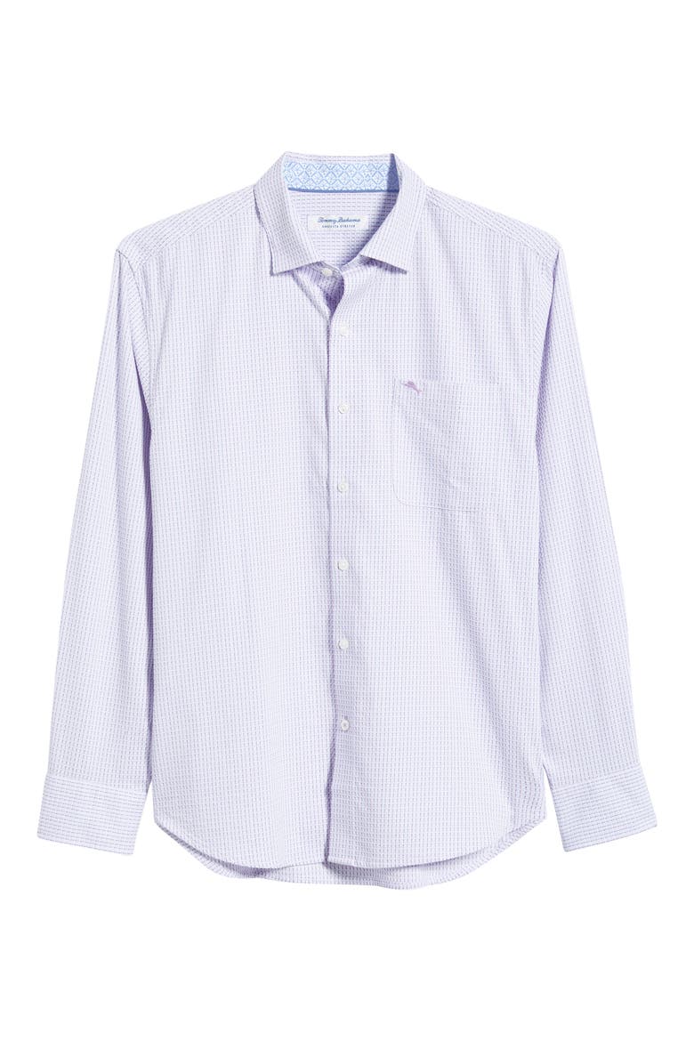 Sarasota Stretch Ventura Bay Textured IslandZone® Button-Up Shirt, Alternate, color, CLASSIC LAVENDER