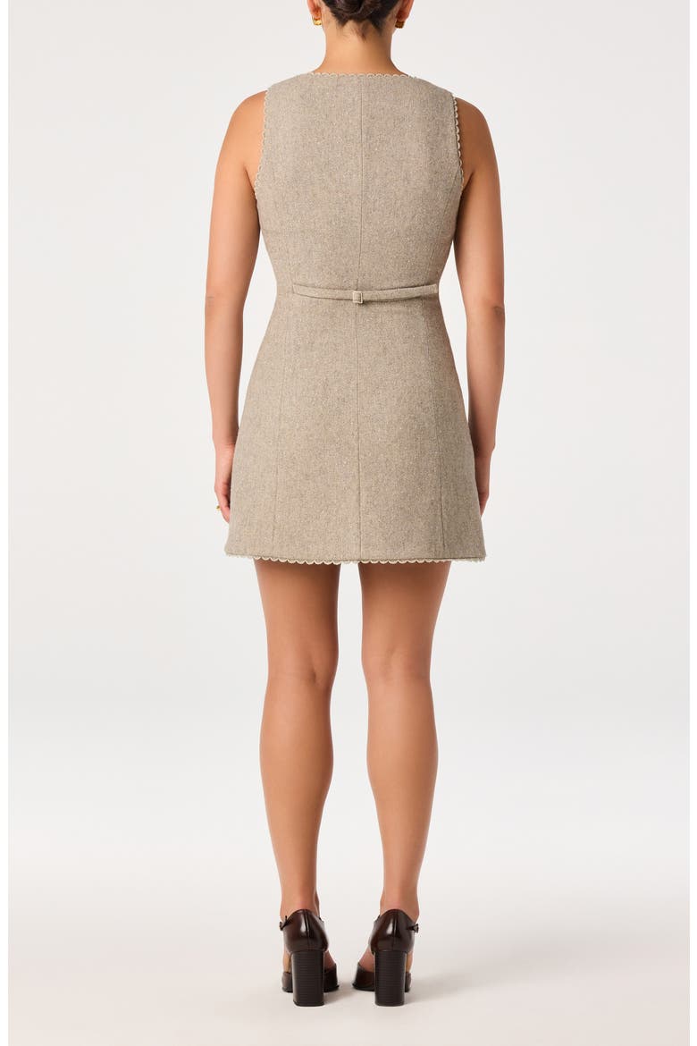 Luna Wool Blend Minidress, Alternate, color, TAUPE