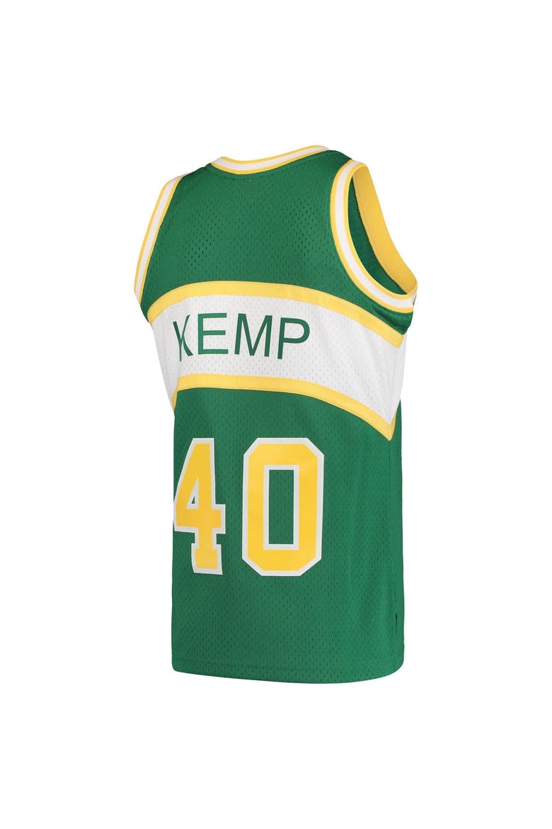 Men's Mitchell & Ness Shawn Kemp Green Seattle SuperSonics Hardwood Classics 1994-95 Swingman Jersey, Alternate, color, Green