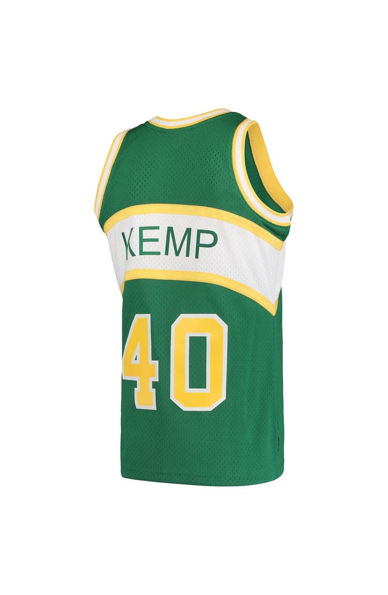 Mitchell & Ness Men's Mitchell & Ness Shawn Kemp Green Seattle SuperSonics Hardwood Classics 1994-95 Swingman Jersey, Alternate, color, Green