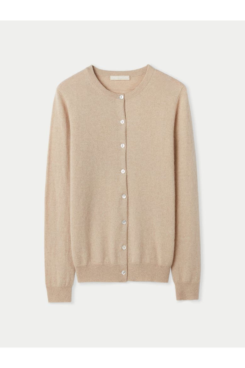 Timeless Cashmere Crewneck Cardigan, Main, color, beige